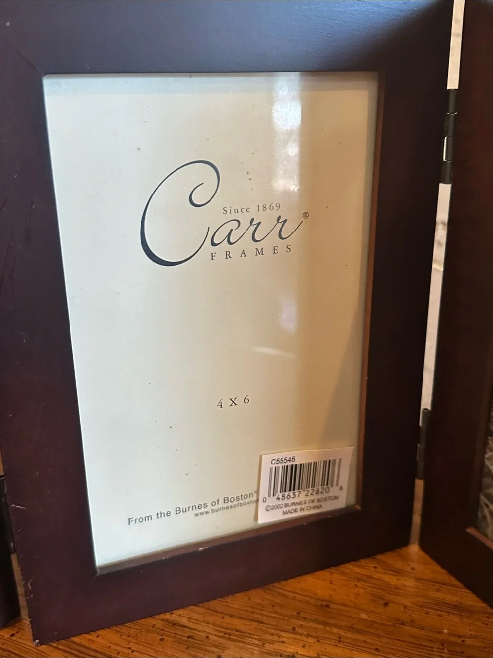Carr Frames Walnut 4x6 Triple Picture Photo Frame